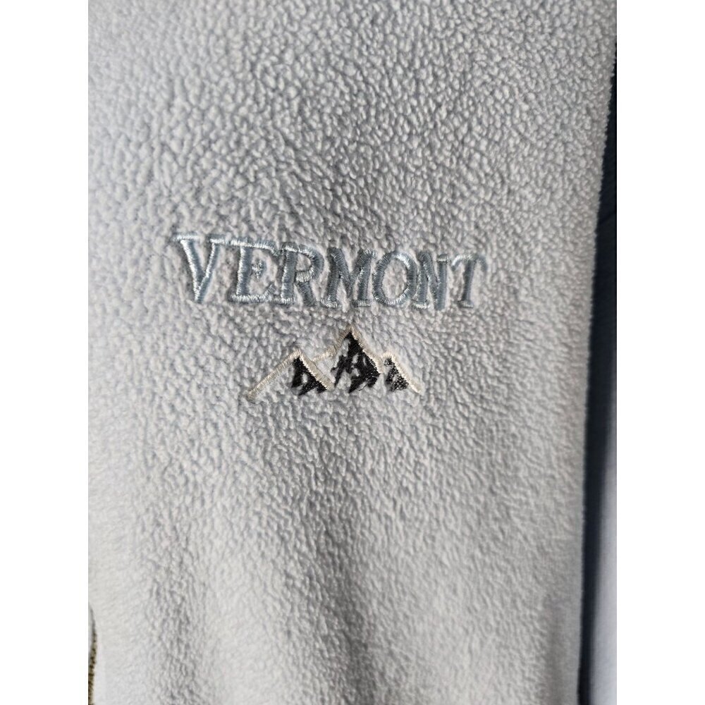 Vintage 90's Vermont Light Blue Fleece Jacket - Picture 3 of 16